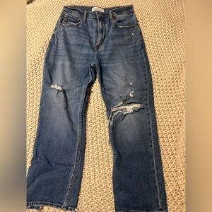 Abercrombie & Fitch Ankle Straight Ultra High Rise Jeans Size 27 or 4Short